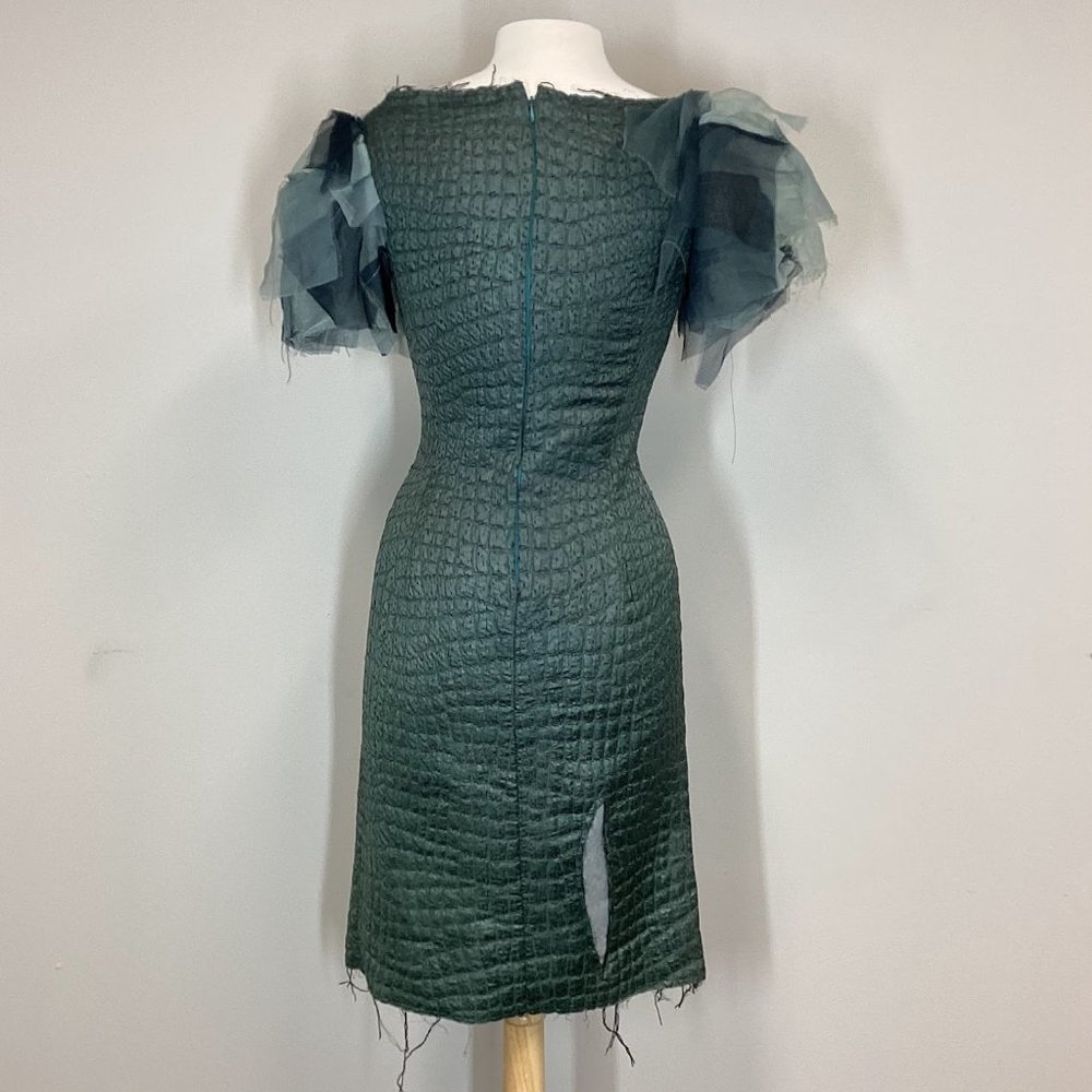 NWT Laura Lein Chicago Fashion Art Textured Cocktail Dress SZ XS - Picture 2 of 3